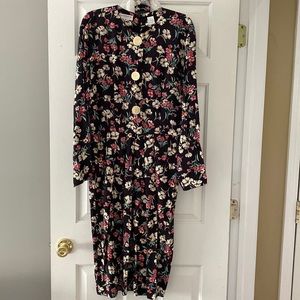 Vintage Liz Claiborne Floral Dress - Size 12